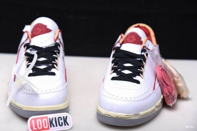 Bmlin shoes Jordan Off-White Red SP 2 Retro Low White DJ4375-106 0814